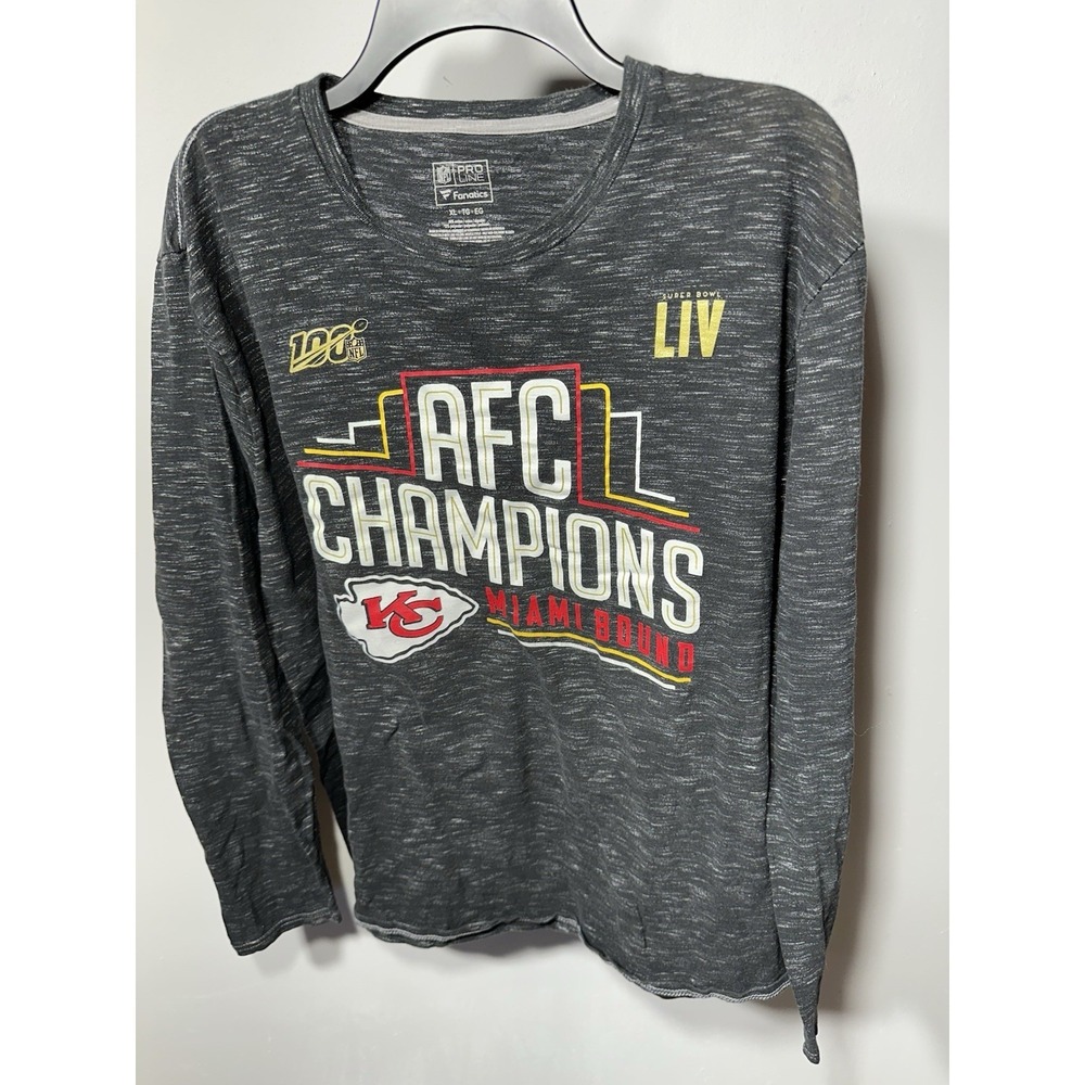 Fanatics Kansas City Chiefs Super Bowl LIV NFL XL Gray Shirt